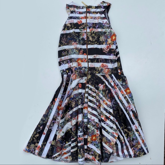 Closet London Striped Floral A-line Dress - Picture 3 of 4